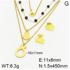 Stainless steel jewelry Necklace Earrings set Wholesale