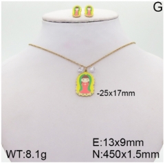 Stainless steel jewelry Necklace Earrings set Wholesale