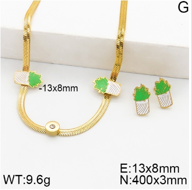 Stainless steel jewelry Necklace Earrings set Wholesale