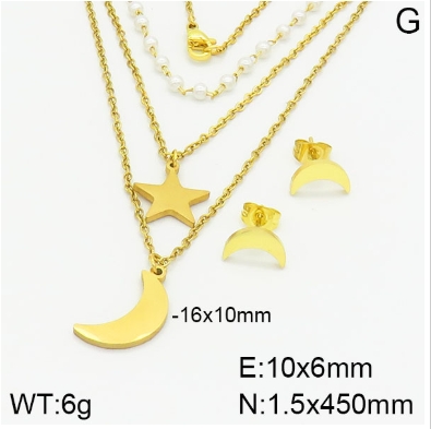 Stainless steel jewelry Necklace Earrings set Wholesale