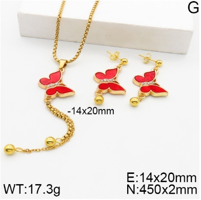 Stainless steel jewelry Necklace Earrings set Wholesale