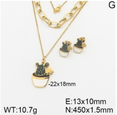Stainless steel jewelry Necklace Earrings set Wholesale