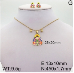 Stainless steel jewelry Necklace Earrings set Wholesale