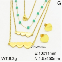 Stainless steel jewelry Necklace Earrings set Wholesale