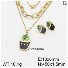 Stainless steel jewelry Necklace Earrings set Wholesale