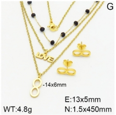 Stainless steel jewelry Necklace Earrings set Wholesale