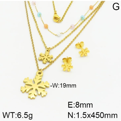 Stainless steel jewelry Necklace Earrings set Wholesale