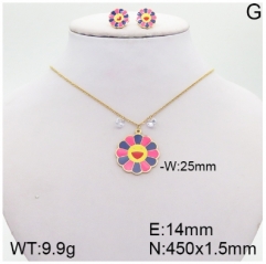 Stainless steel jewelry Necklace Earrings set Wholesale