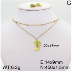 Stainless steel jewelry Necklace Earrings set Wholesale