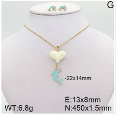 Stainless steel jewelry Necklace Earrings set Wholesale