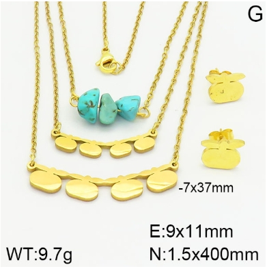 Stainless steel jewelry Necklace Earrings set Wholesale