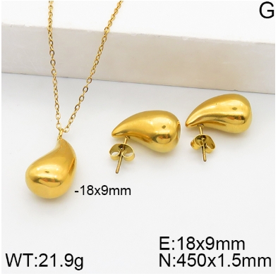 Stainless steel jewelry Necklace Earrings set Wholesale