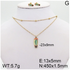 Stainless steel jewelry Necklace Earrings set Wholesale