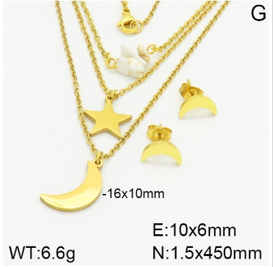 Stainless steel jewelry Necklace Earrings set Wholesale