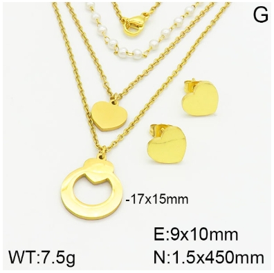 Stainless steel jewelry Necklace Earrings set Wholesale