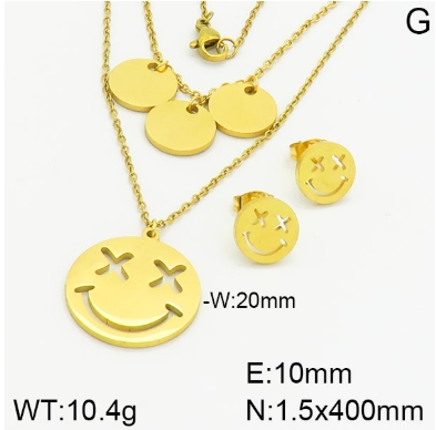 Stainless steel jewelry Necklace Earrings set Wholesale