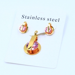 Stainless steel jewelry Necklace Earrings set Wholesale