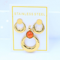 Stainless steel jewelry Necklace Earrings set Wholesale