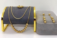 Stainless steel jewelry Necklace Earrings ring set Wholesale