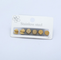 Stainless steel jewelry Earrings 3 pairs set wholesale