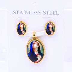 Stainless steel jewelry Pendant Earrings set Wholesale