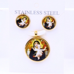 Stainless steel jewelry Pendant Earrings set Wholesale