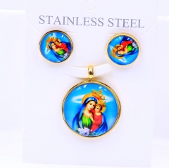 Stainless steel jewelry Pendant Earrings set Wholesale