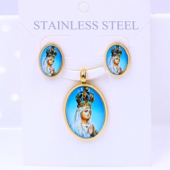 Stainless steel jewelry Pendant Earrings set Wholesale