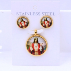 Stainless steel jewelry Pendant Earrings set Wholesale