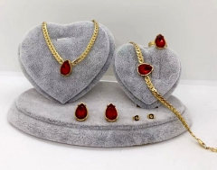 Stainless steel jewelry Necklace Earrings bracelet ring set Wholesale