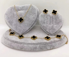 Stainless steel jewelry Necklace Earrings bracelet set Wholesale