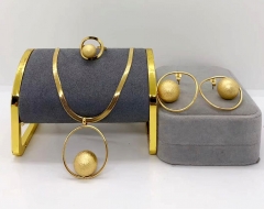 Stainless steel jewelry Necklace Earrings ring set Wholesale