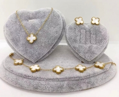 Stainless steel jewelry Necklace Earrings bracelet set Wholesale