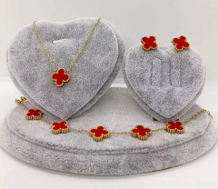 Stainless steel jewelry Necklace Earrings bracelet set Wholesale