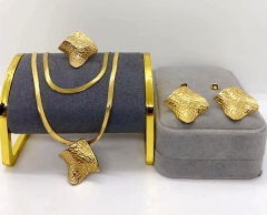 Stainless steel jewelry Necklace Earrings ring set Wholesale