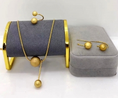 Stainless steel jewelry Necklace Earrings ring set Wholesale
