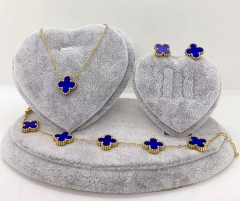 Stainless steel jewelry Necklace Earrings bracelet set Wholesale