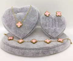 Stainless steel jewelry Necklace Earrings bracelet set Wholesale
