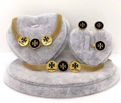 Stainless steel jewelry Necklace Earrings bracelet ring set Wholesale