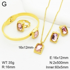 Stainless steel jewelry Necklace Earrings bracelet ring set Wholesale
