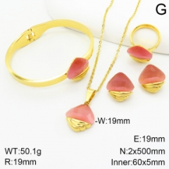 Stainless steel jewelry Necklace Earrings bracelet ring set Wholesale