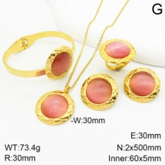 Stainless steel jewelry Necklace Earrings bracelet ring set Wholesale