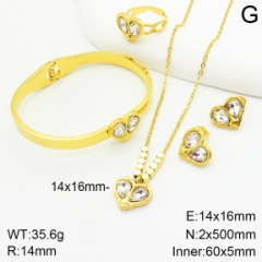 Stainless steel jewelry Necklace Earrings bracelet ring set Wholesale