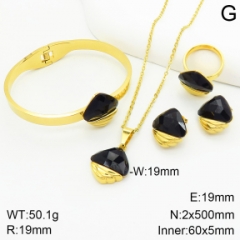Stainless steel jewelry Necklace Earrings bracelet ring set Wholesale