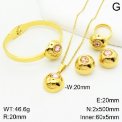 Stainless steel jewelry Necklace Earrings bracelet ring set Wholesale