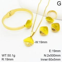 Stainless steel jewelry Necklace Earrings bracelet ring set Wholesale