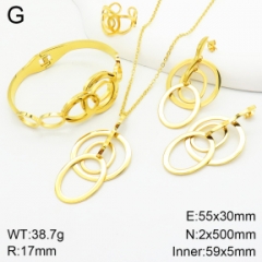 Stainless steel jewelry Necklace Earrings bracelet ring set Wholesale
