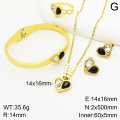 Stainless steel jewelry Necklace Earrings bracelet ring set Wholesale