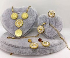 Stainless steel jewelry Necklace Earrings bracelet ring set Wholesale