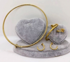 Stainless steel jewelry Necklace Earrings bracelet ring set Wholesale